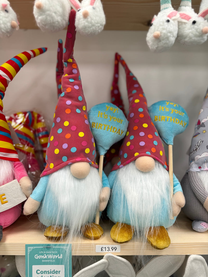 Happy birthday  standing Gonk 41cm