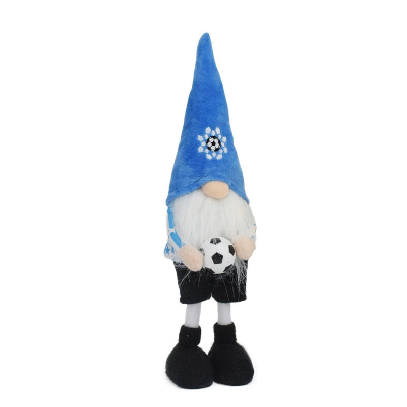 White&Blue  and Blue standing footballer Gonk by Gonk World Mansfield