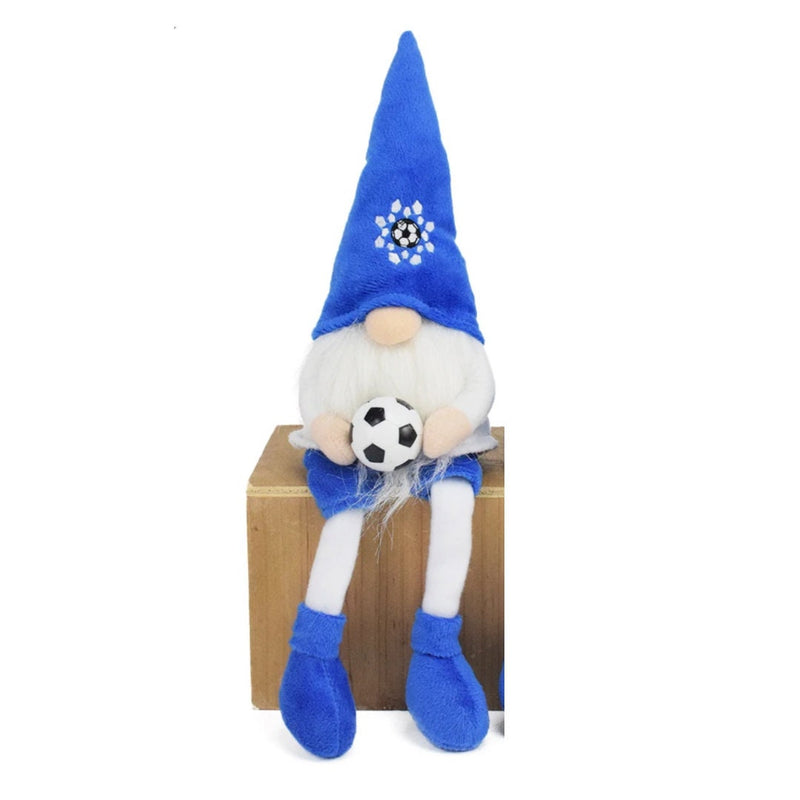 White and Blue sitting footballer Gonk by Gonk World Mansfield