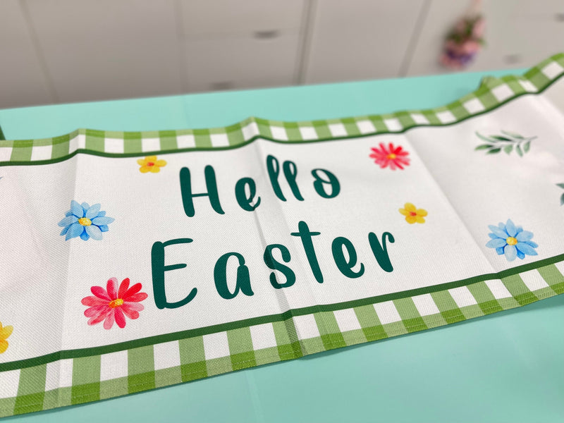 Easter Gonk Table Runner with 4 Placemats in Green