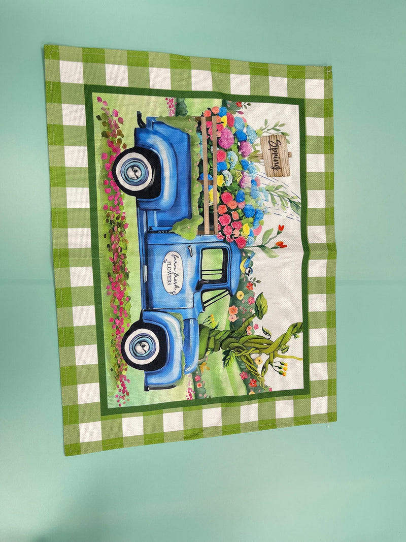 Easter Gonk Table Runner with 4 Placemats in Green