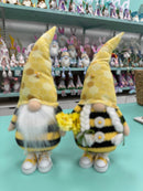 Yellow standing Bee Gonk Girl  in trainers 39cm