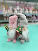 Small Pink and Grey Gonk with flowers 36 cm