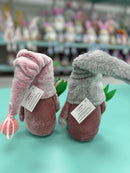 Small Pink and Grey Gonk with flowers 36 cm