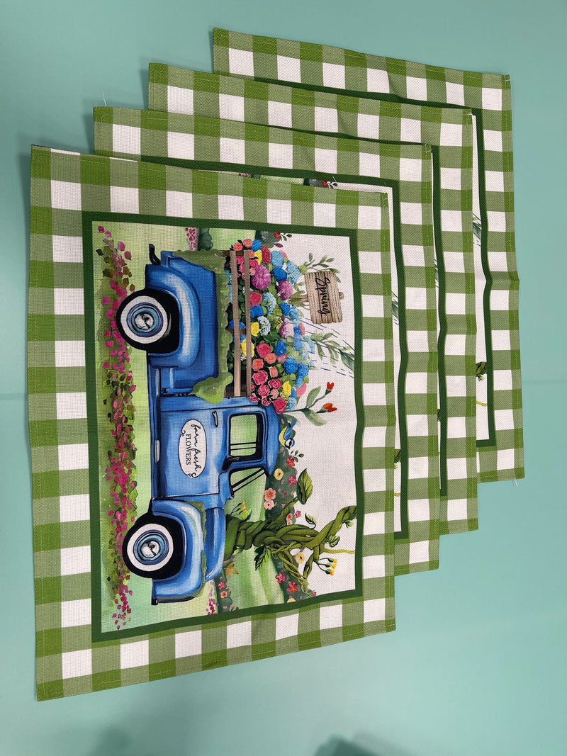 Easter Gonk Table Runner with 4 Placemats in Green