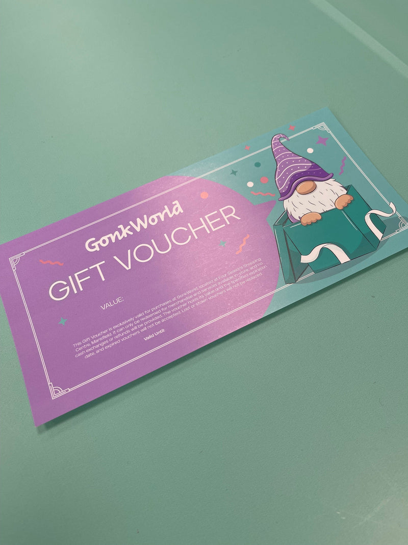 Gonk World gift voucher